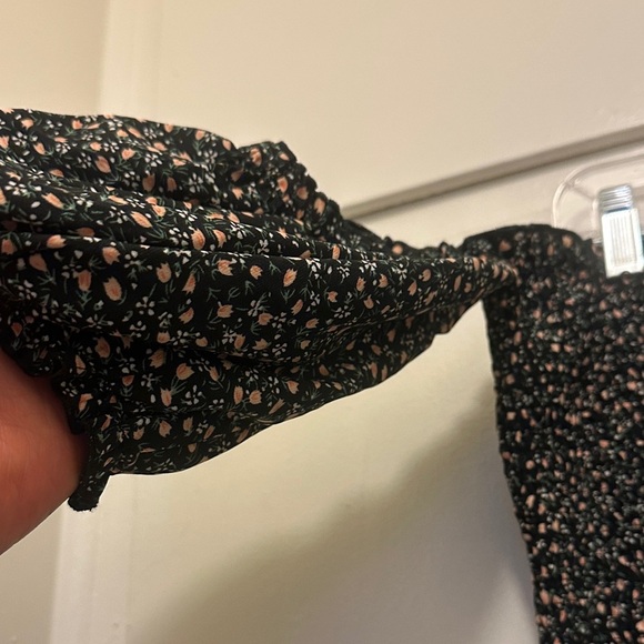 Zenobia Black and Pink Floral Mini Dress - Picture 3 of 7